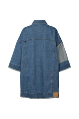 Oya - Denim kimono jacket I Washed indigo 3 - Rabens Saloner - DK