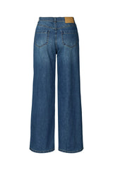 Inez - Soft denim pant I Washed indigo 5 - Rabens Saloner - DK