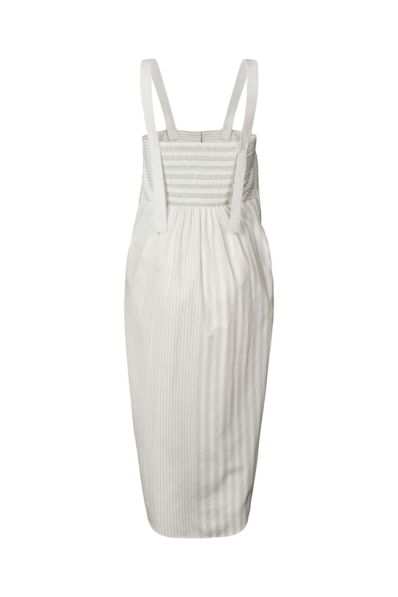 Bondie - Medley stripe tie front dress I Dirty chalk stripe 4 - Rabens Saloner - DK