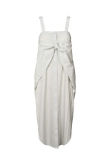 Bondie - Medley stripe tie front dress I Dirty chalk stripe Dirty chalk stripe XS 3 - Rabens Saloner - DK