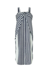 Bondie - Medley stripe tie front dress I Navy stripe Navy stripe XS 1 - Rabens Saloner - DK