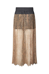 Blessing - Sheer lace skirt I Tobacco combo Tobacco combo XS 4 - Rabens Saloner - DK