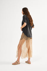Blessing - Sheer lace skirt I Dark shadow combo 2 - Rabens Saloner - DK