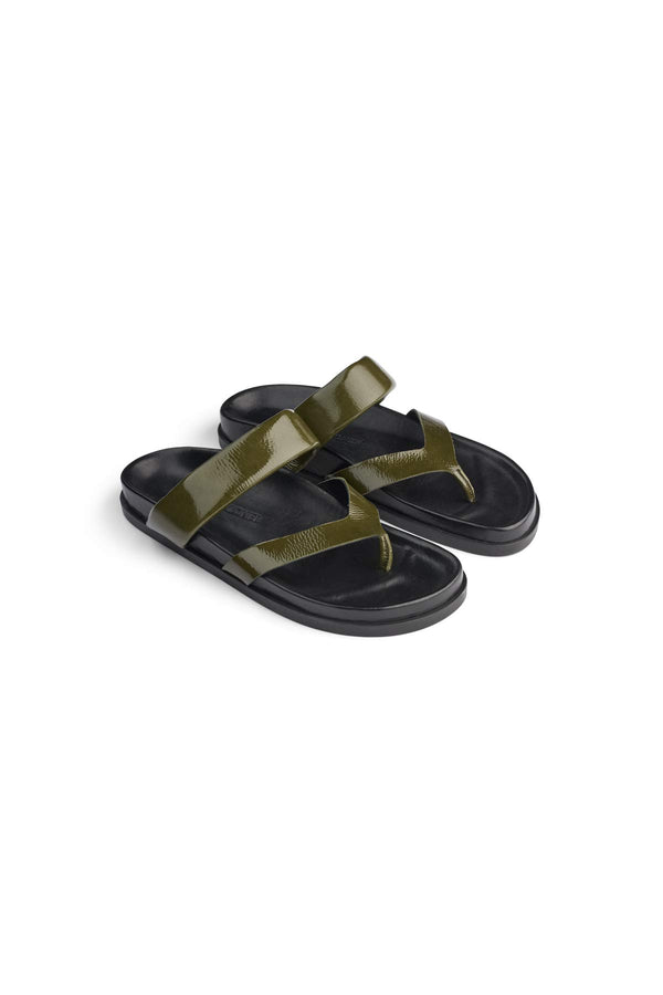 Nava - Leather flip flop I Seaweed Seaweed 36 1 - Rabens Saloner - DK