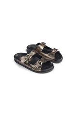 Oxana - Buckle sandal I Gun metal Gun metal 36 1 - Rabens Saloner - DK