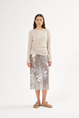 Destiny - Double jersey long sleeve top I Dirty chalk 1 - Rabens Saloner - DK