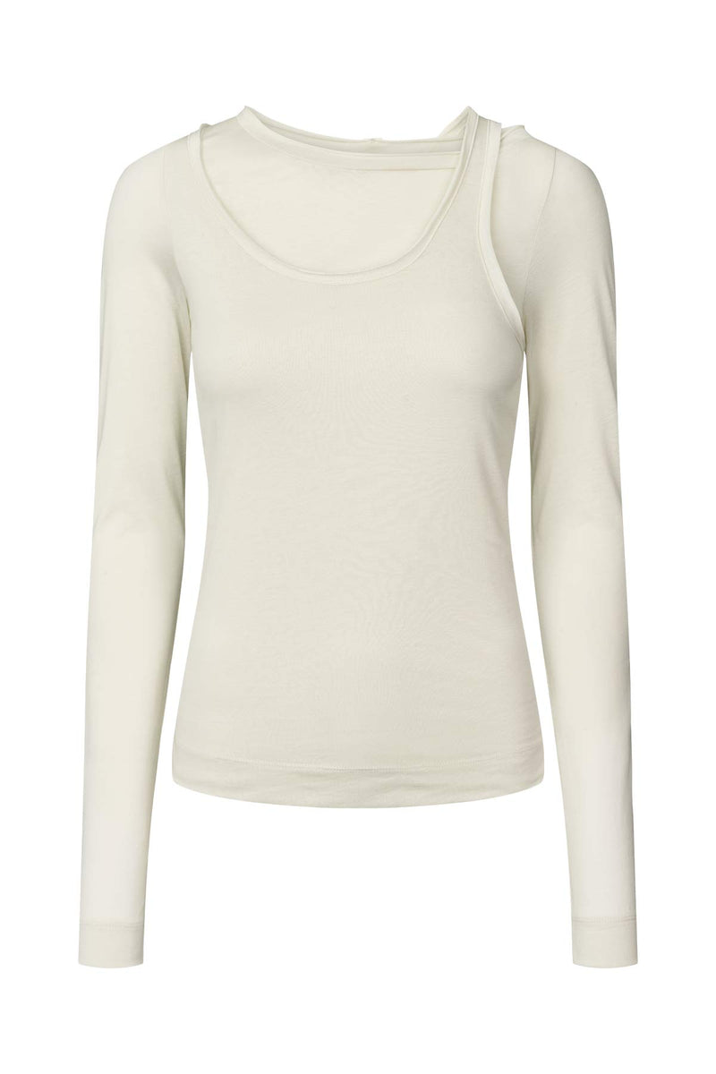 Destiny - Double jersey long sleeve top I Dirty chalk Dirty chalk XS 3 - Rabens Saloner - DK