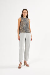 Nono - Sweat lounge pant I Grey melange 1 - Rabens Saloner - DK