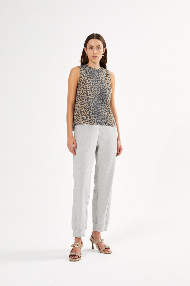 Nono - Sweat lounge pant I Grey melange 1 - Rabens Saloner - DK