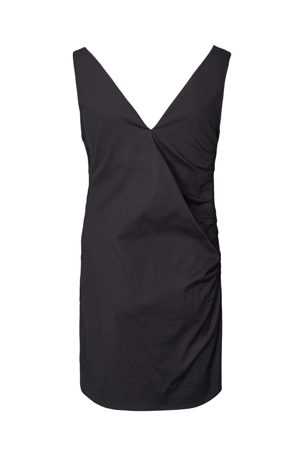 Behani - Papery V-neck dress I Black 2 - Rabens Saloner - DK