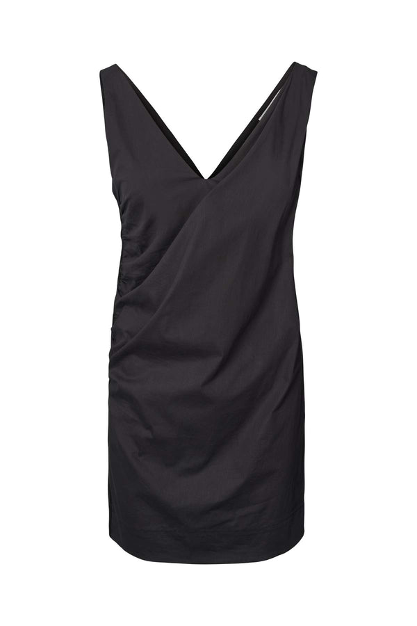 Behani - Papery V-neck dress I Black Black XS 1 - Rabens Saloner - DK