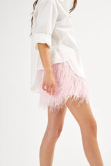 Roxana - Plume shorts I Powder pink 4 - Rabens Saloner - DK