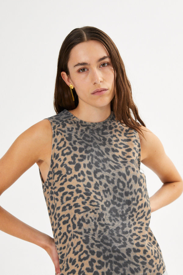 Piper - Leopard print tank top I Leopard 1 - Rabens Saloner - DK