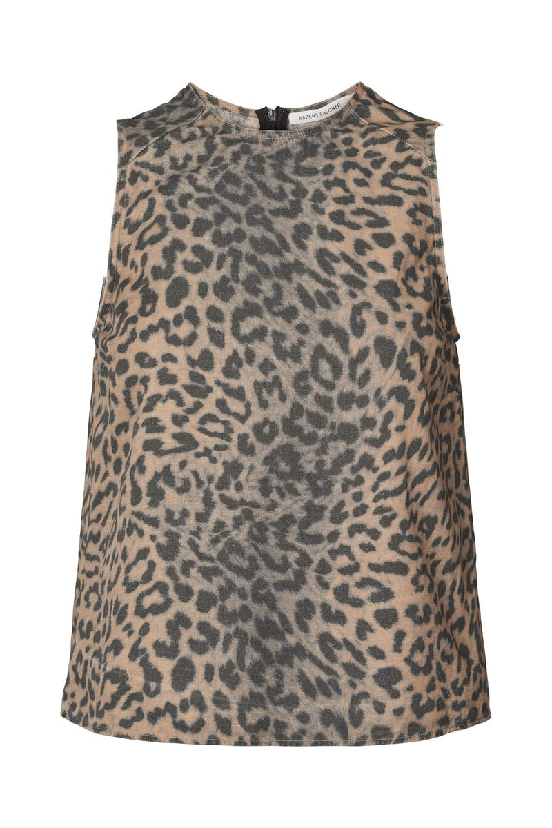 Piper - Leopard print tank top I Leopard Leopard XS 1 - Rabens Saloner - DK