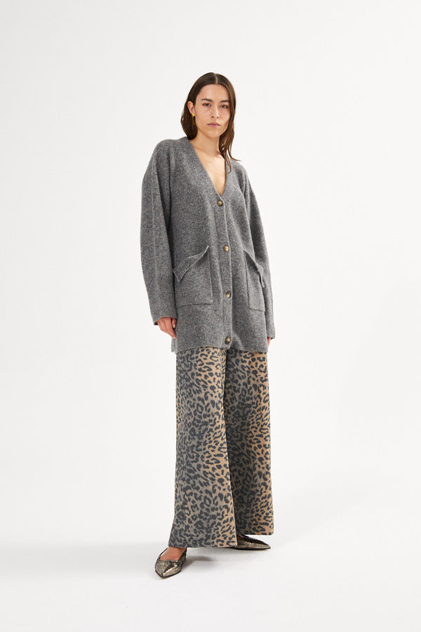 Inja - Leopard print wide leg pants I Leopard 1 - Rabens Saloner - DK