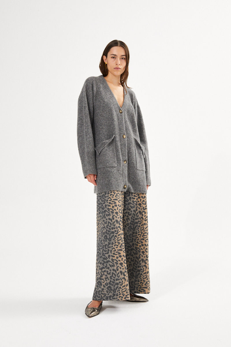 Inja - Leopard print wide leg pants I Leopard 1 - Rabens Saloner - DK