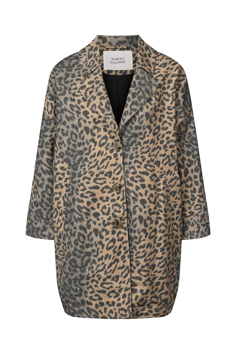 Jacqline - Leopard print oversize jacket I Leopard Leopard XS/S 3 - Rabens Saloner - DK