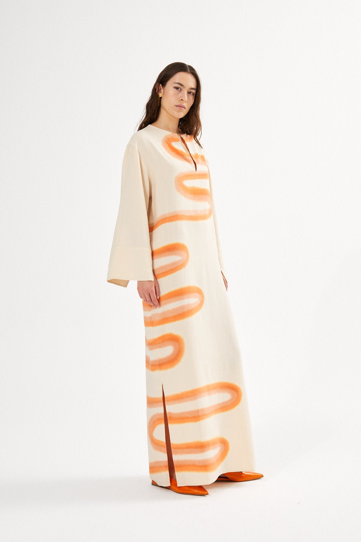 Karimalou - Fluid kaftan I Mandarin combo 1 - Rabens Saloner - DK