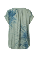 Jolin - Cartwheel blouse I Ocean combo 2 - Rabens Saloner - DK