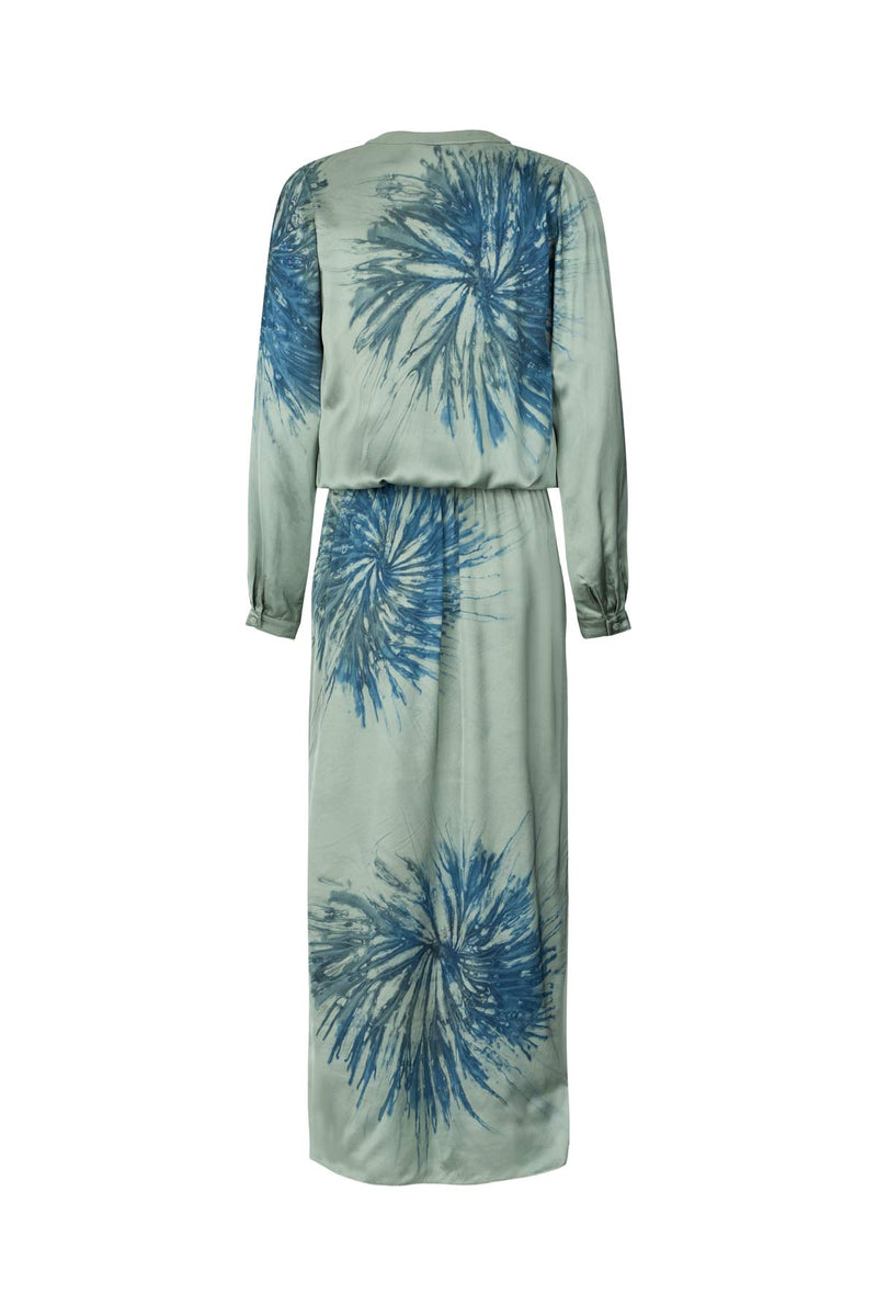 Vera - Cartwheel wrap over dress I Ocean combo 2 - Rabens Saloner - DK