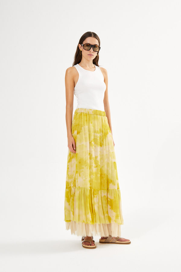 Fanni - Fusion skirt I Lemon combo 1 - Rabens Saloner - DK