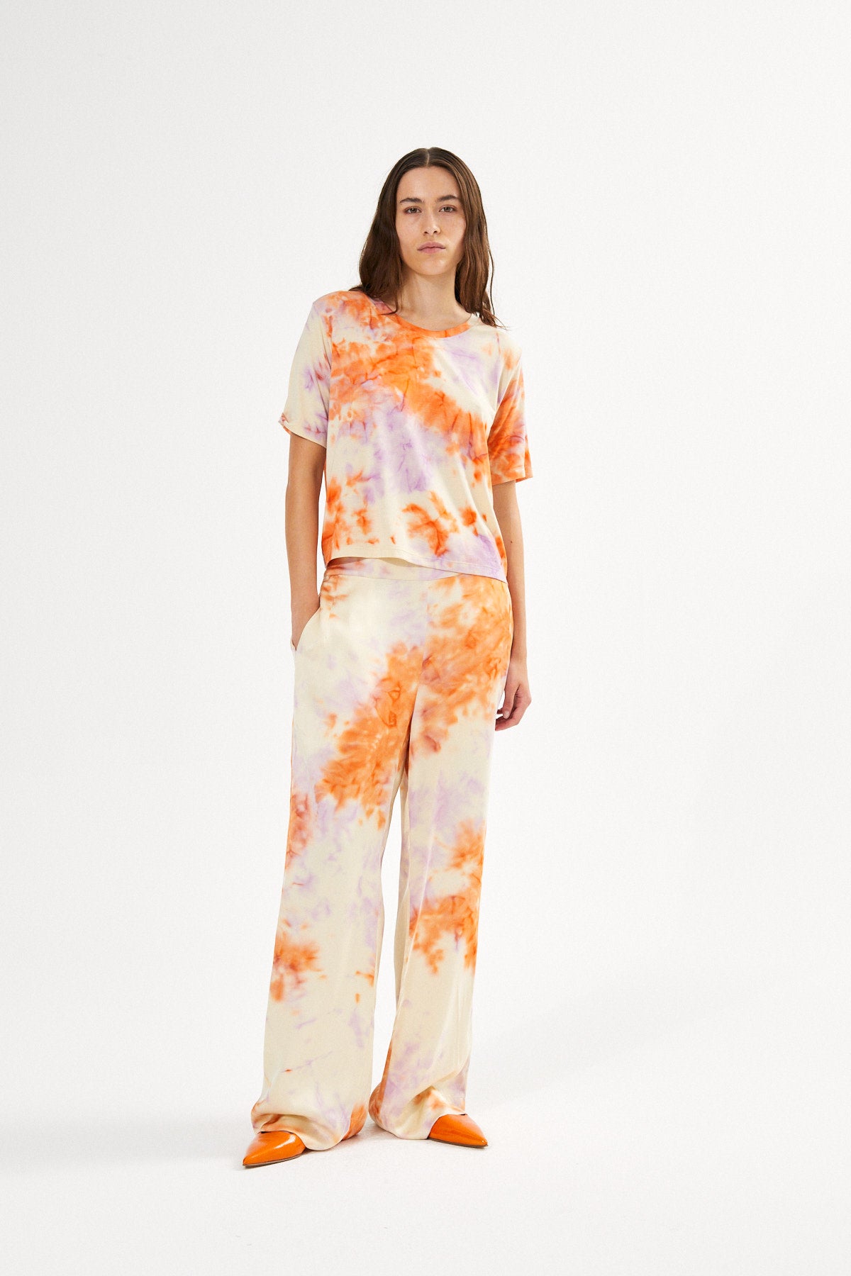 Alisa - Fusion wide leg pants I Ametrine combo 1 - Rabens Saloner - DK