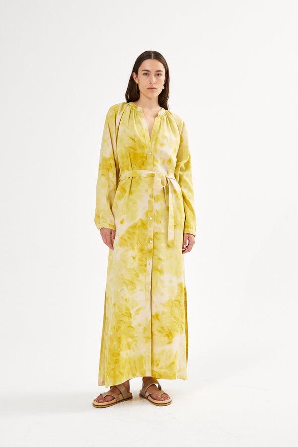Ingela - Fusion belt dress I Lemon combo 2 - Rabens Saloner - DK