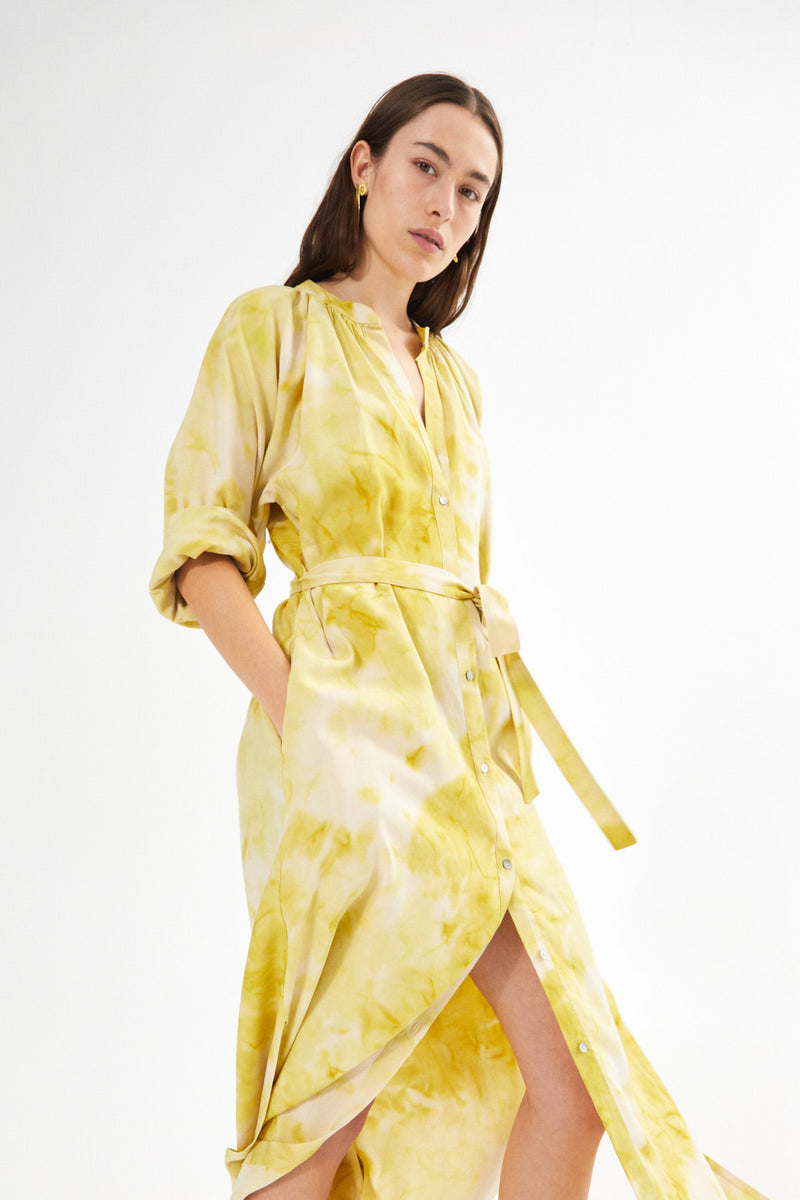 Ingela - Fusion belt dress I Emerald combo 3 - Rabens Saloner - DK