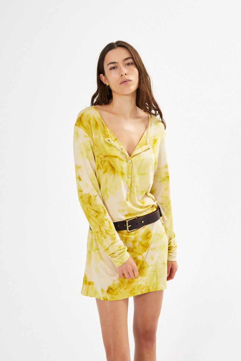 Hue - Fusion jersey dress I Lemon combo 4 - Rabens Saloner - DK