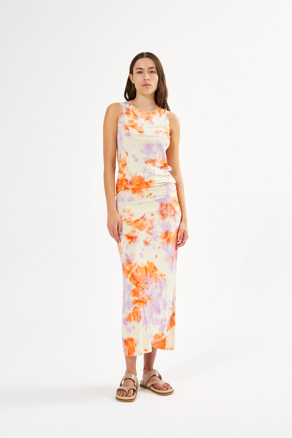 Niara - Fusion long tank dress I Ametrine combo 1 - Rabens Saloner - DK