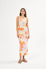 Niara - Fusion long tank dress I Emerald combo 3 - Rabens Saloner - DK