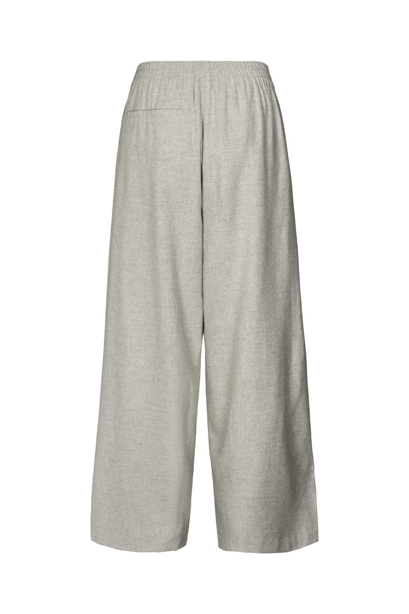 Everdeen - Drapy tailoring relaxed pants I Grey melange 9 - Rabens Saloner - DK