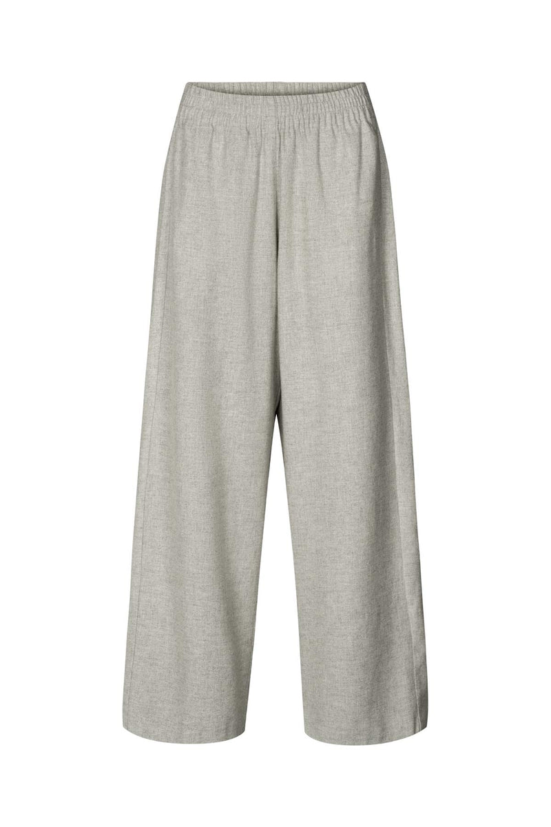 Everdeen - Drapy tailoring relaxed pants I Grey melange Grey melange XS 8 - Rabens Saloner - DK