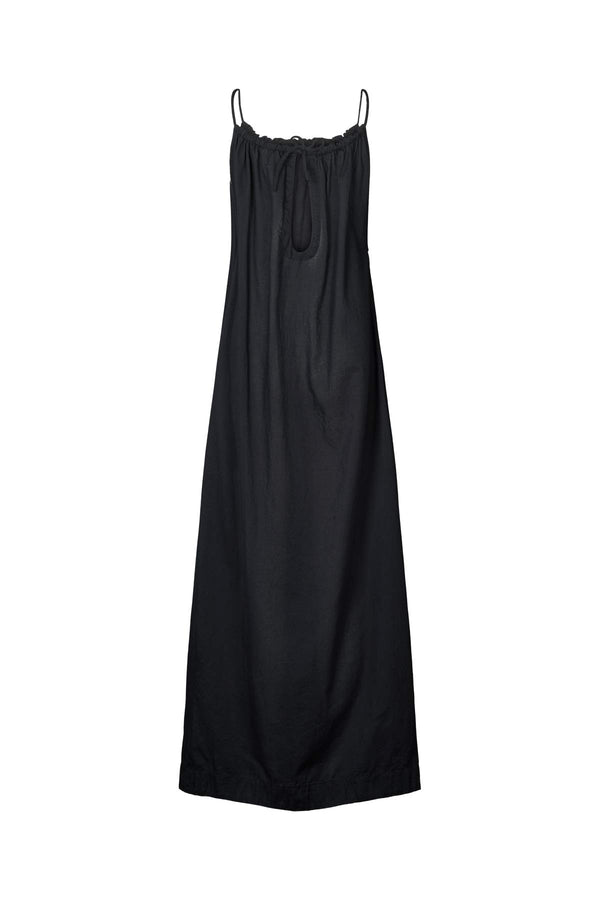 Hope - Cotton halter dress I Black 2 - Rabens Saloner - DK