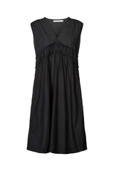Hyben - Cotton short dress I Black Black XS 1 - Rabens Saloner - DK