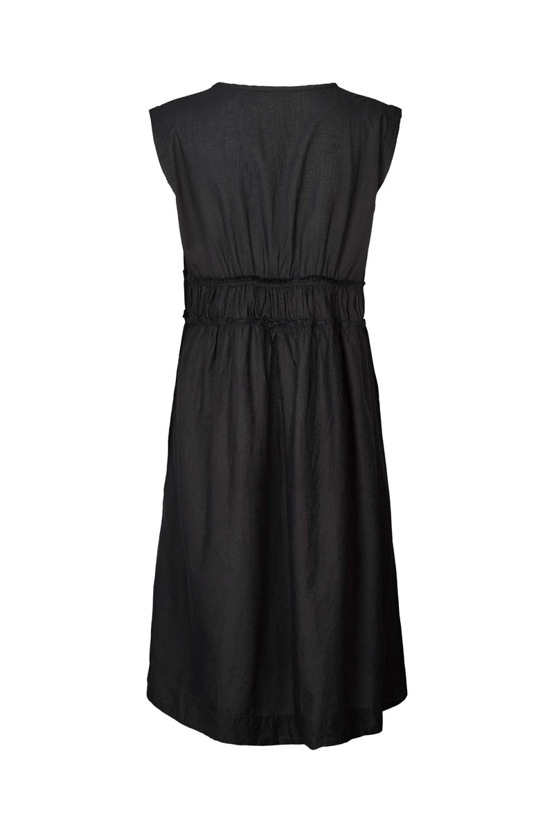 Hyben - Cotton short dress I Black 2 - Rabens Saloner - DK