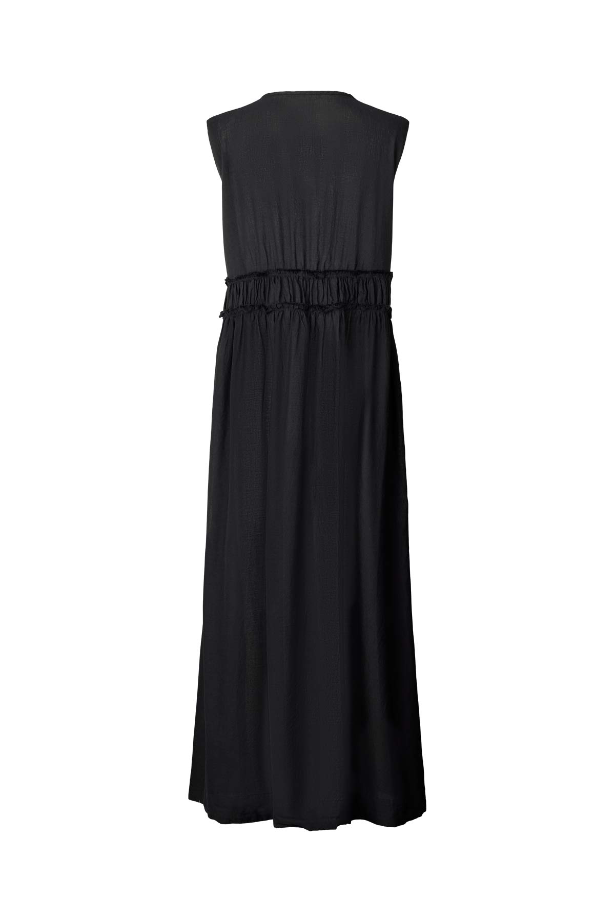 Harmonie - Cotton long dress I Black 3 - Rabens Saloner - DK