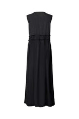 Harmonie - Cotton long dress I Black 3 - Rabens Saloner - DK