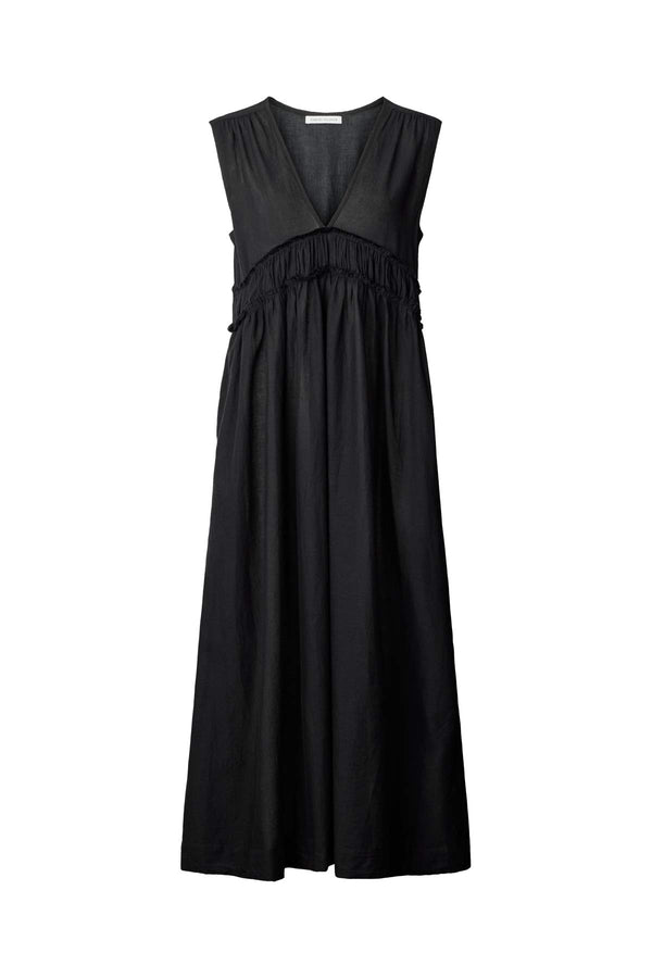 Harmonie - Cotton long dress I Black Black XS 2 - Rabens Saloner - DK