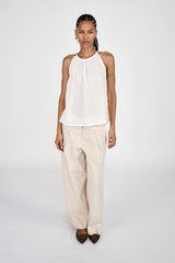 Hoda - Cotton halter top I White 3 - Rabens Saloner - DK