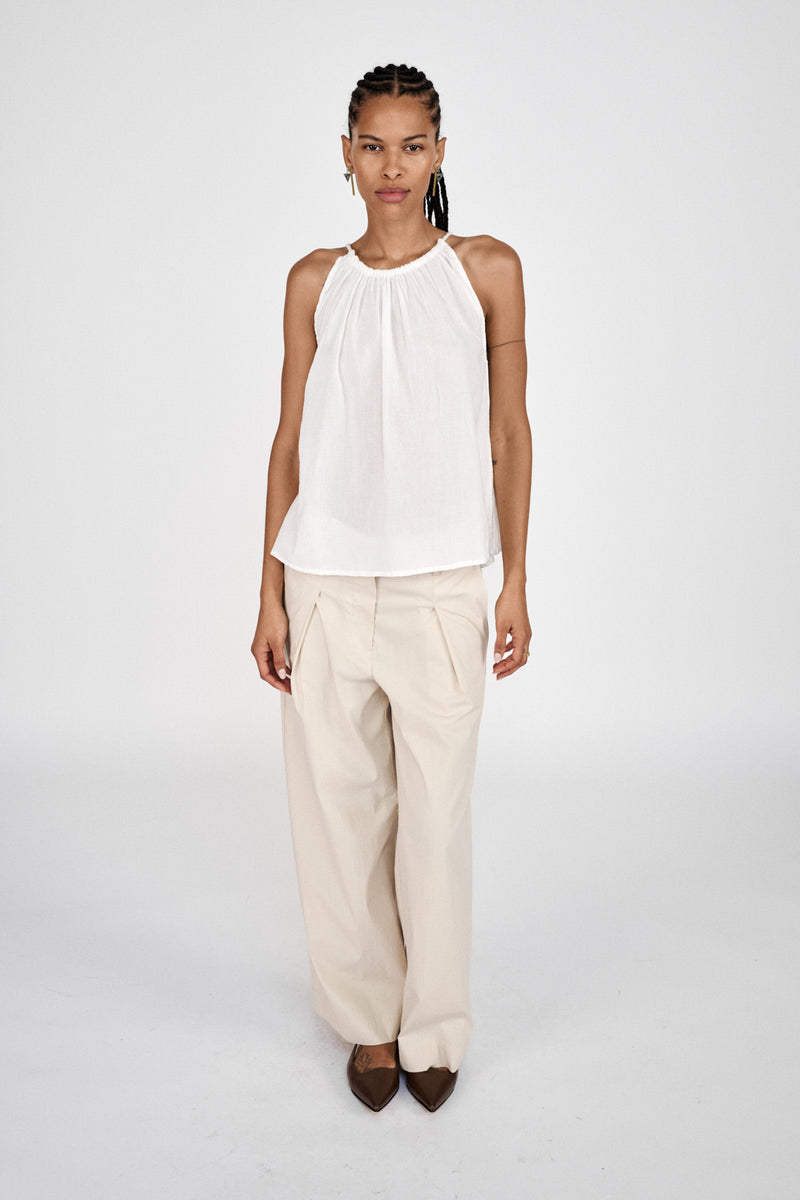 Hoda - Cotton halter top I White 3 - Rabens Saloner - DK
