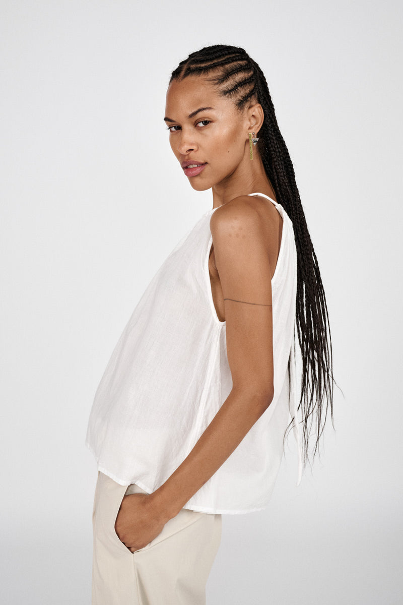 Hoda - Cotton halter top I Black 3 - Rabens Saloner - DK