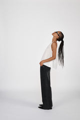 Hoda - Cotton halter top I Black 4 - Rabens Saloner - DK