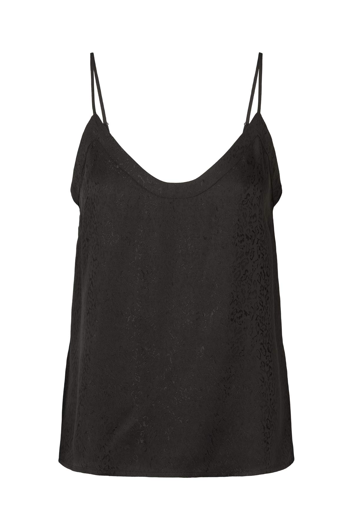 Glæde - Cluster jacquard camisole top I Black Black XS 1 - Rabens Saloner - DK