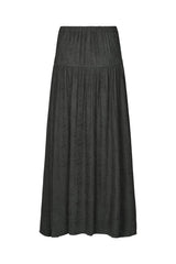 Gusta - Cluster jacquard zip skirt I Black 6 - Rabens Saloner - DK