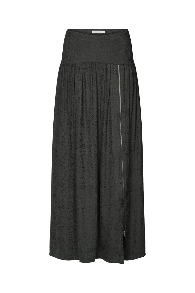 Gusta - Cluster jacquard zip skirt I Black Black XS 5 - Rabens Saloner - DK