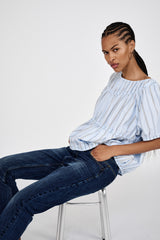 Fine - Denim cropped pants I Dark washed indigo 4 - Rabens Saloner - DK