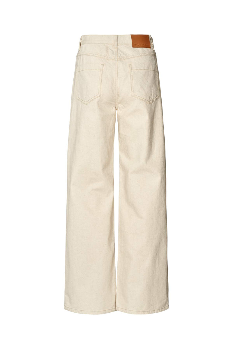 Fellini - Denim ecru straight pants I Ecru 6 - Rabens Saloner - DK