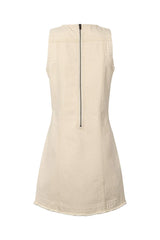 Lizl - Denim ecru dress I Ecru 4 - Rabens Saloner - DK