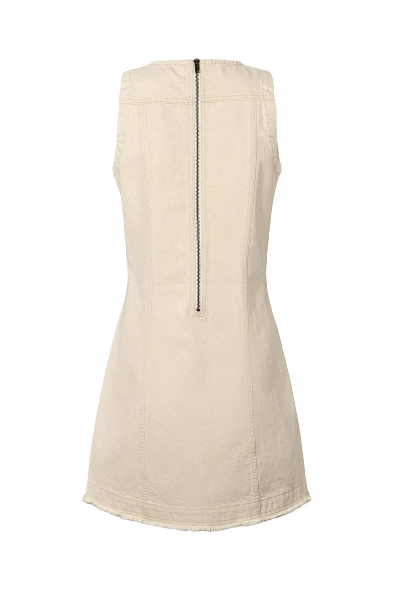 Lizl - Denim ecru dress I Ecru 4 - Rabens Saloner - DK